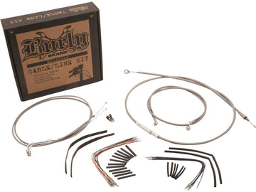 Harley Davidson FXST [2000-2003] – 14" Gorilla Bar Kabelsatz Edelstahl klar