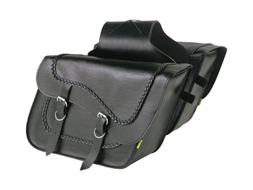 Harley Davidson - flettet diagonal overdreven sadelbag flådeide