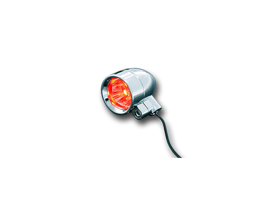 Harley Davidson – Silver Bullet LED-Blinker mit 3/8"-16 Hohl-Montagesatz Silber Rot …