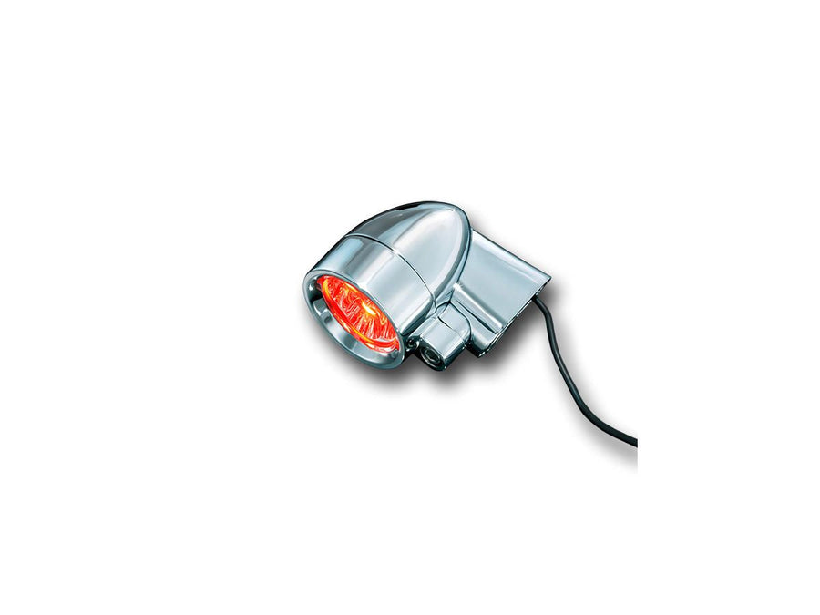 Harley Davidson – Silberner Bullet LED Blinker Kotflügelmontage Silber Rote LED