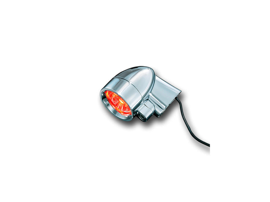 Harley Davidson – Silberner Bullet LED Blinker Kotflügelmontage Silber Rote LED