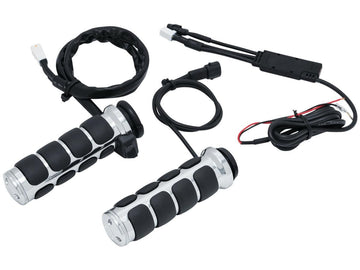 Harley Davidson Touring [2008-2024] -iso opvarmede håndtag Chrom 1 "Gasstog efter ledning - 0