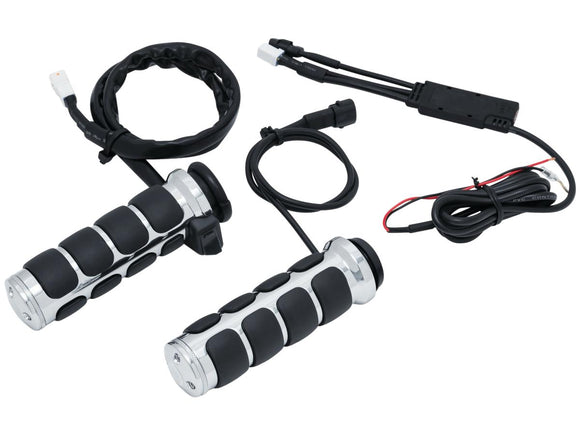 Harley Davidson Touring [2008-2024] -iso opvarmede håndtag Chrom 1 "Gasstog efter ledning