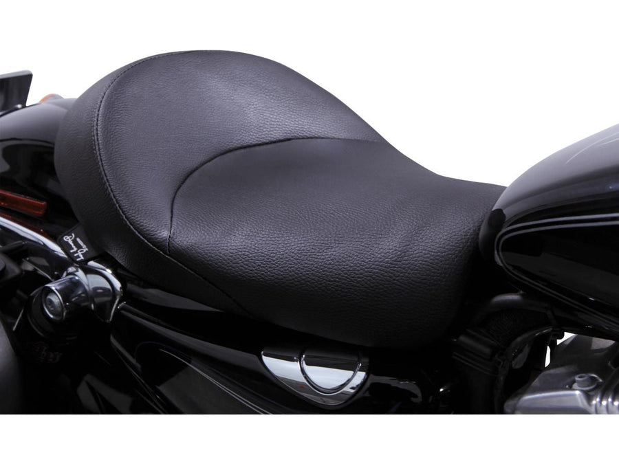 Harley Davidson Dyna [2006-2017]-Bigist solo vinyl seat black vinyl