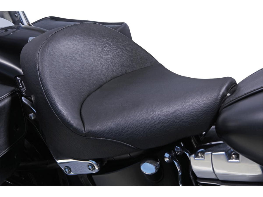 Harley Davidson FLSTF [2014-2017] – BIGIST Solo Vinyl Seat Black Vinyl