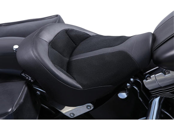 Harley Davidson FLSTF [2014-2017] -Bigist Solo Air-2 Seat Black