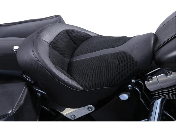 Harley Davidson FLSTF [2014-2017] -Bigist Solo Air-2 Seat Black