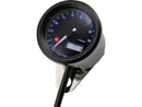 Harley Davidson - Velona Tachometer 48 mm, Svartmätare i rostfritt stål-7