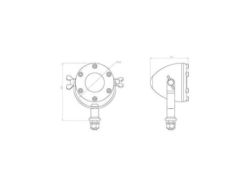 Harley Davidson-ledet baglys aluminium poleret tydeligt ført - 0
