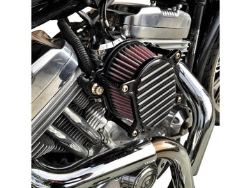Harley Davidson Dyna [1999-2017] – Omega Gerippter Luftfilter Schwarz