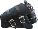 Harley Davidson Sportster [2004-2020]-Canvas Schwingarm saddlebag with bottle-1