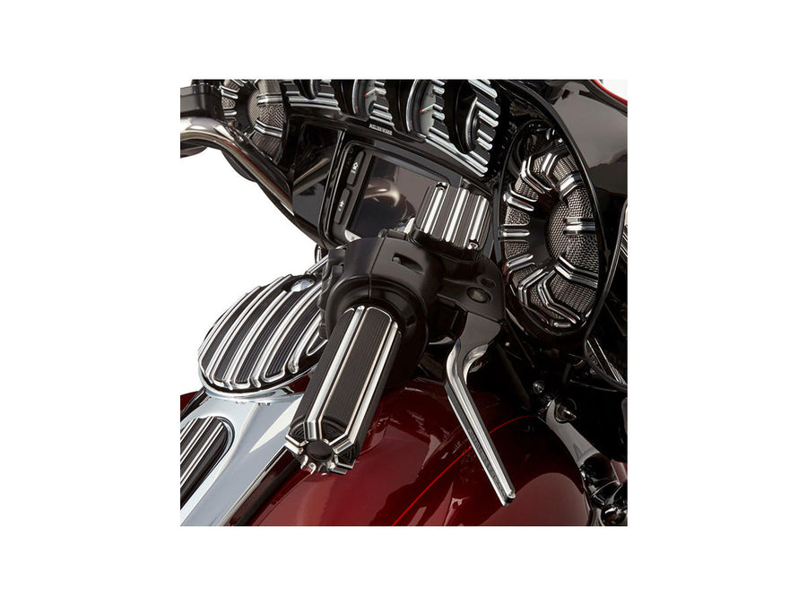 Harley Davidson Fl Shovel [1981-1984] -10-gauge käsitellyt mustat anodisoidut 1 "kaasujunat