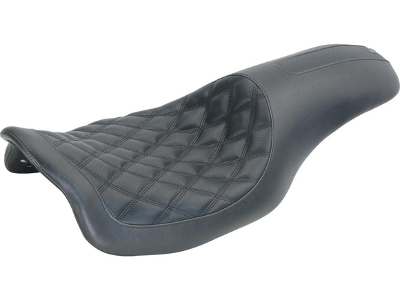 Harley Davidson Touring [2008-2025] -2-Up-sjef Diamond Seat Black Vinyl