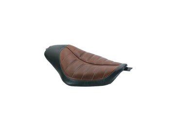 Harley Davidson Sportster [2010-2020]-Bob Job Enzo Horizontal Seat Brown Vinyl