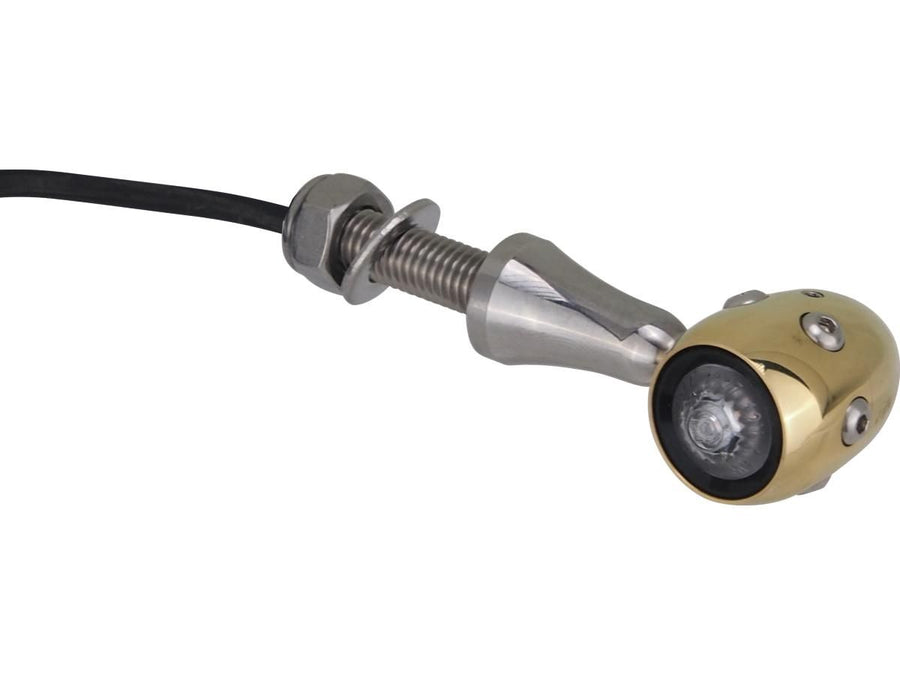 HARLEY DAVIDSON - BLINKER RETRO LED V2A Tallón pulido Brass Milated Brass