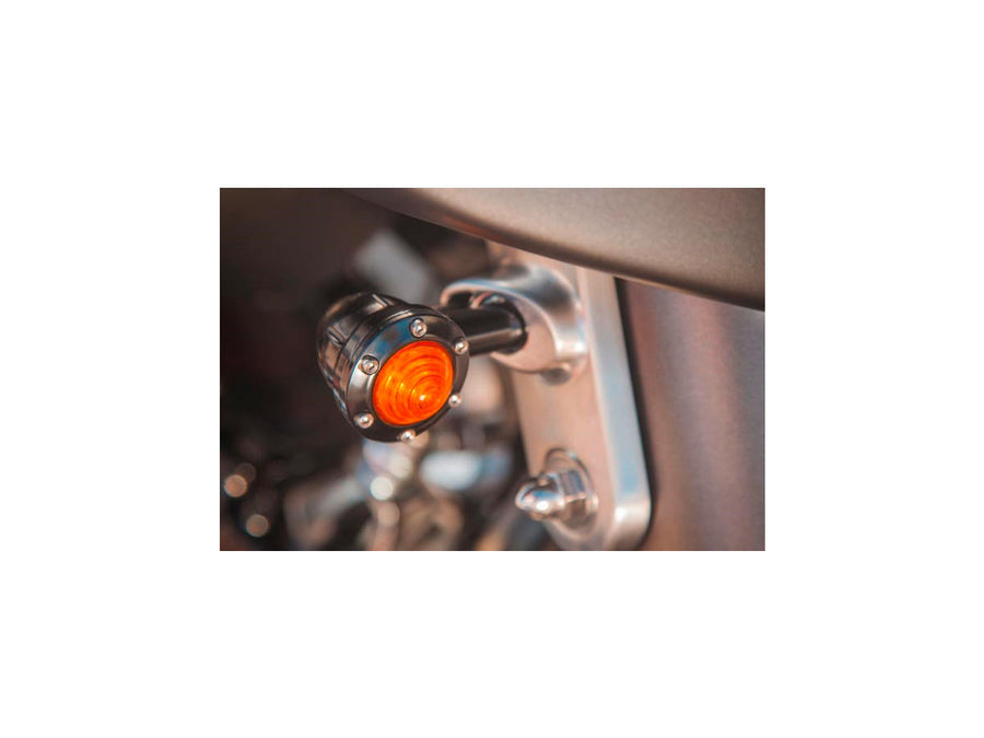 Harley Davidson – Tracker LED Indicator Black Gloss Amber LED