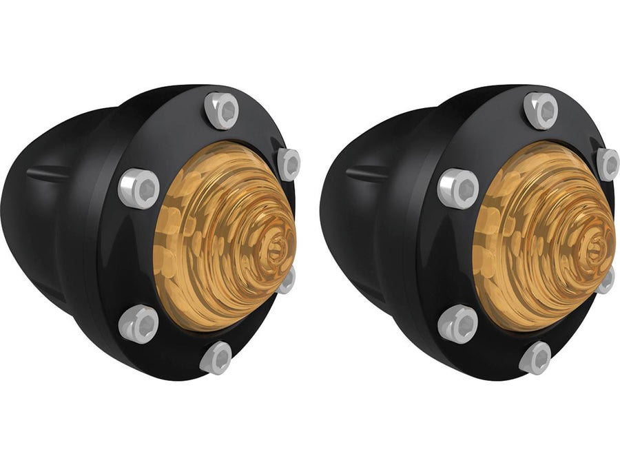 Harley Davidson – Tracker LED Indicator Black Gloss Amber LED