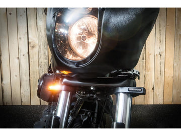 Harley Davidson MM Fork Tube [1939-1941] -ZC-Line Classic LED Blinker Silver - 0