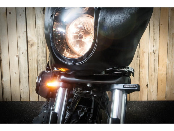 Harley Davidson MM Fork Tubes [1954-1956] -ZC-Line Classic LED Blinker Black