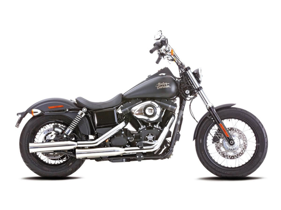Harley Davidson Dyna [2006-2016] – Doppelrillen Slip-On Schalldämpfer poliert