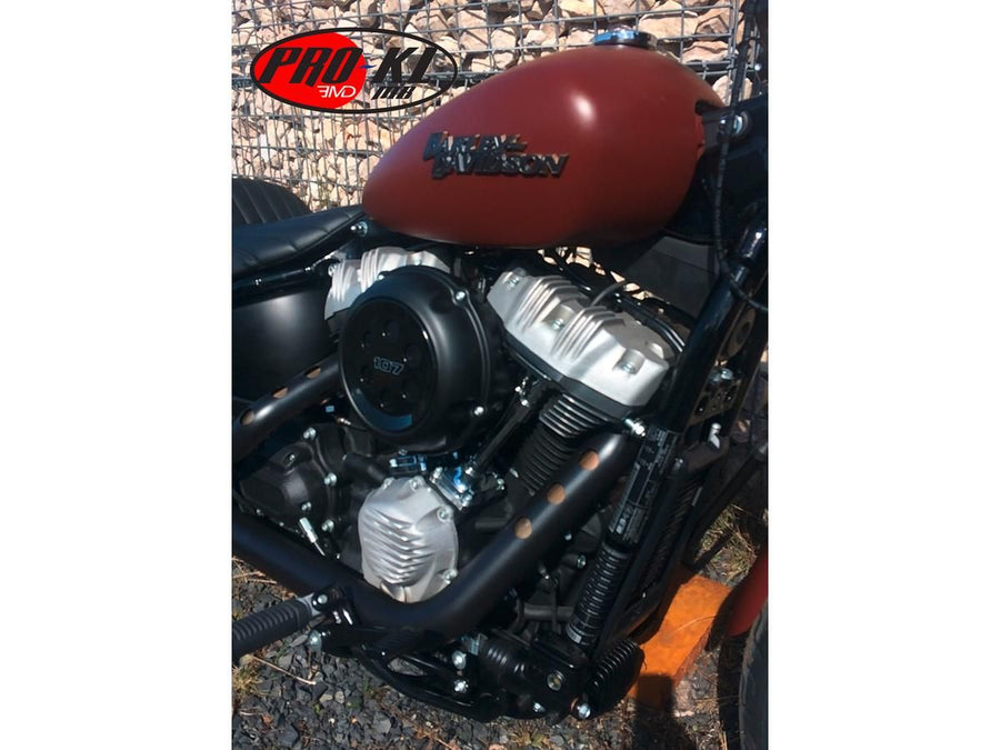 Harley Davidson Softail [2018-2024]-Ribbed Rocker Box Lid Raw