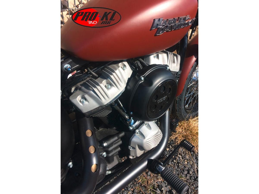 Harley Davidson Softail [2018-2024]-Ribbed Rocker Box Lid Raw