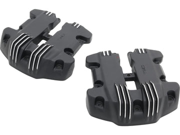 Harley Davidson Softail [2018-2024] -Ibbed Rocker Box Cover Black Cut