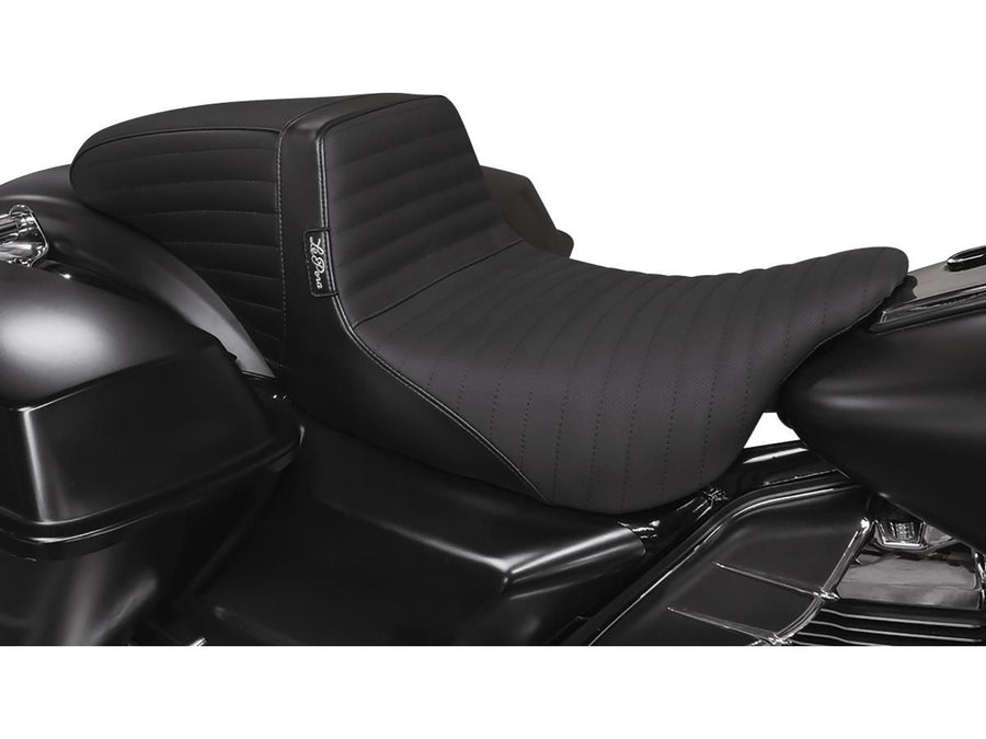 Harley Davidson Touring [2008-2025] -kickflip sæde foldet søm af flipp tape sort