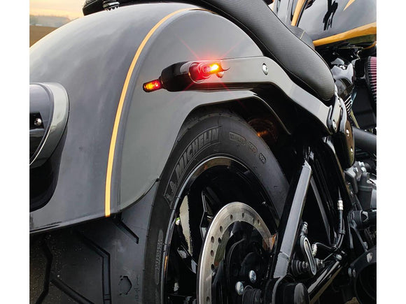 Harley Davidson Softail [1993-2024] -Winglet Micro LED blinker noir Anodisé
