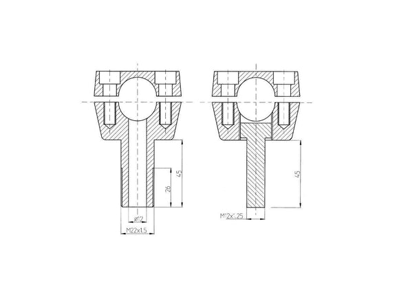 Harley Davidson FXDF [2014-2017] -old stil 1,25 "styret boret for internt