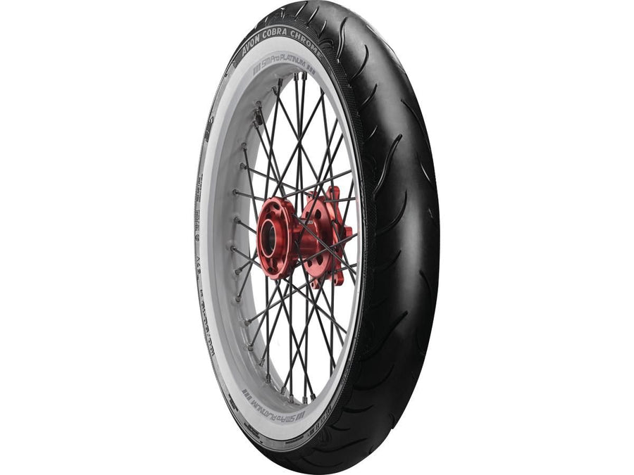 Harley Davidson-Cobra Chrom Tires 100/90-19 57V Vit vägg