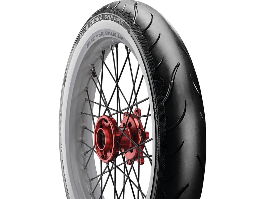 Harley Davidson-Cobra Chrom Tires 100/90-19 57V Vit vägg