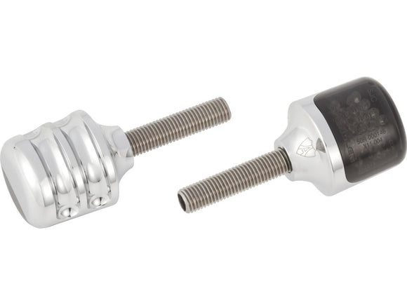 Harley Davidson-korrugerte LED-indikatorer, ravfargede lysdioder, kromrøyk LED