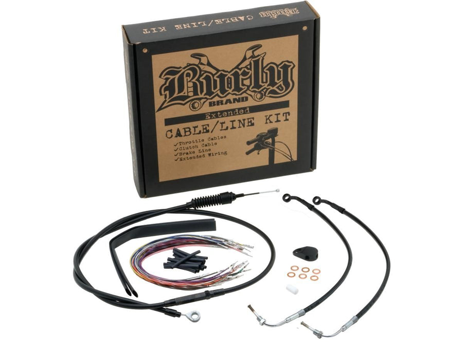 Harley Davidson Sportster [2014-2020] – Clubman Bar Kabelsatz Schwarz Vinyl ABS …