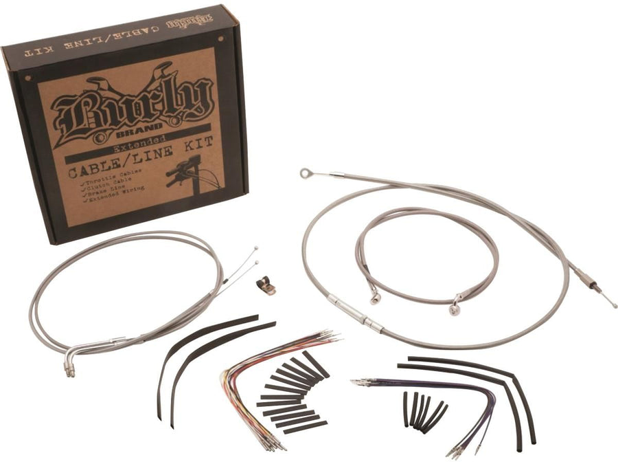 Harley Davidson Flde [2018-2020] -18 "Gorilla Bar Cable Set de aço inoxidável com mais claro