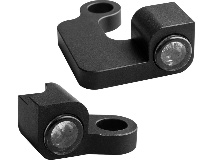 Harley Davidson Sportster [2004-2013] -Nano Series a conduit Blinker Black Anodisé