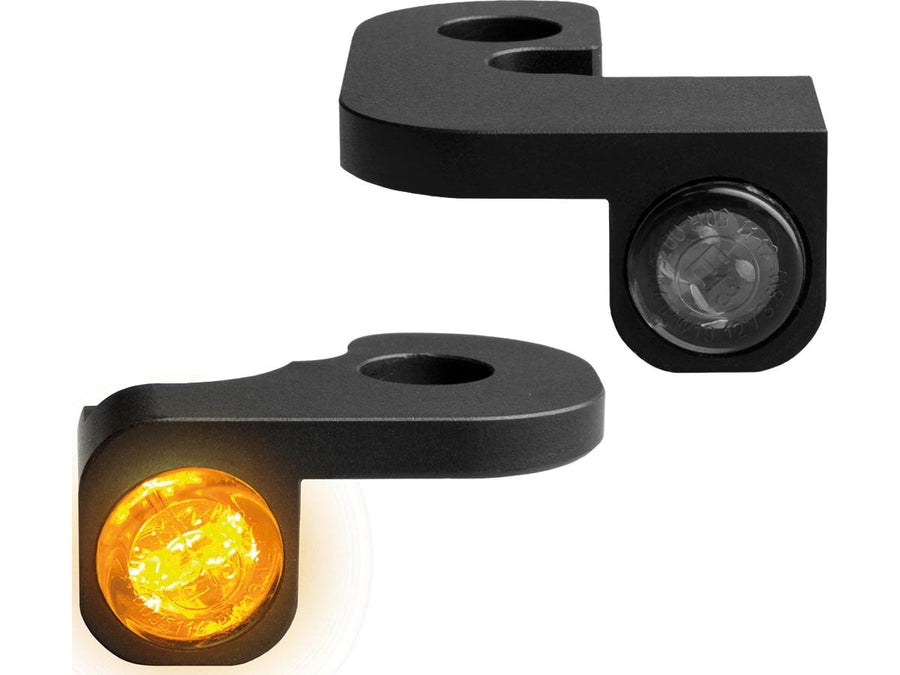 Harley Davidson Dyna [1991-2017] -nano Series Led Blinker Black Anodized Rauch Led Led