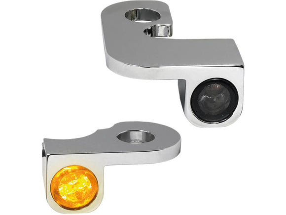 Harley Davidson Softail Hinweis [1990-2014] – NANO Serie LED Blinker Chrom Rauch LED