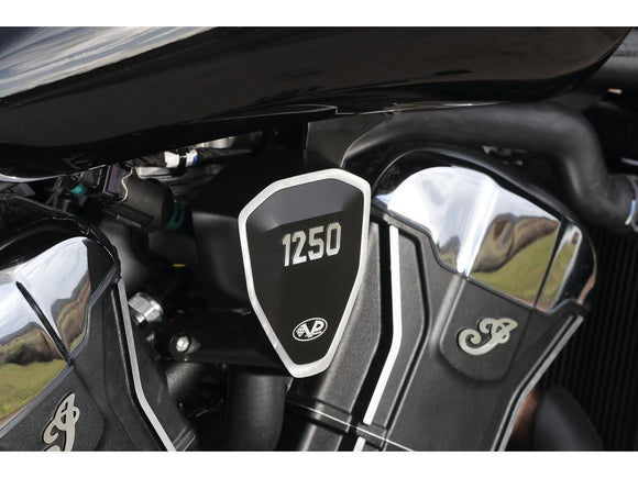 Harley Davidson Indian Scout [2025-2025] – Seitliche V-Abdeckungen Schwarz Eloxiert