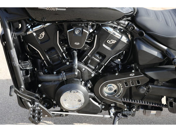 Harley Davidson Indian Scout [2025-2025] – Seitenverkleidungen V Schwarz Eloxiert