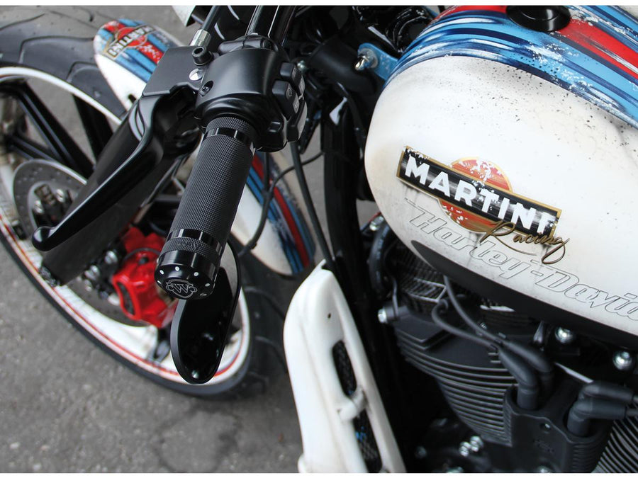Harley Davidson Touring [2008-2024] -Logo Handle Black Powder 1 "Trem a gás de 1"