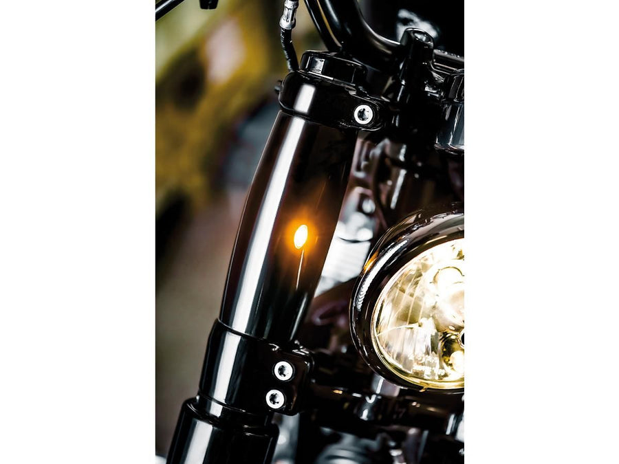Harley Davidson Dyna [2006-2017] – Athene Gabelrohr-Abdeckungen oben mit integrierten