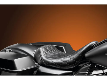 Harley Davidson Touring [2002-2007] -Bare Bones Solo Seat Diamond Stitch Schwarzes