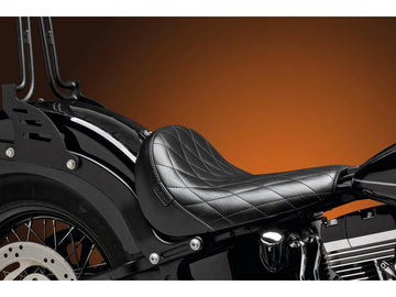 Harley Davidson FLS [2016-2017] -Bare Bones Solo Seat Diamond Stitch Black Vinyl