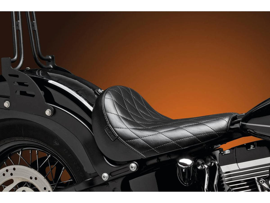 Harley Davidson FLS [2016-2017] -Bare Bones Solo Seat Diamond Stitch Black Winyl