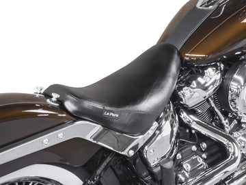 Harley Davidson FLDE [2018-2020] – Bare Bones Solo Sitz Glattes Schwarzes Vinyl