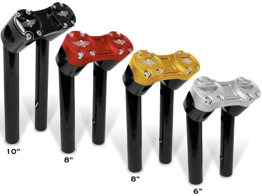 Harley Davidson FX [1974-1978]-8 "Clubstyle Pullback Risers with black terminal