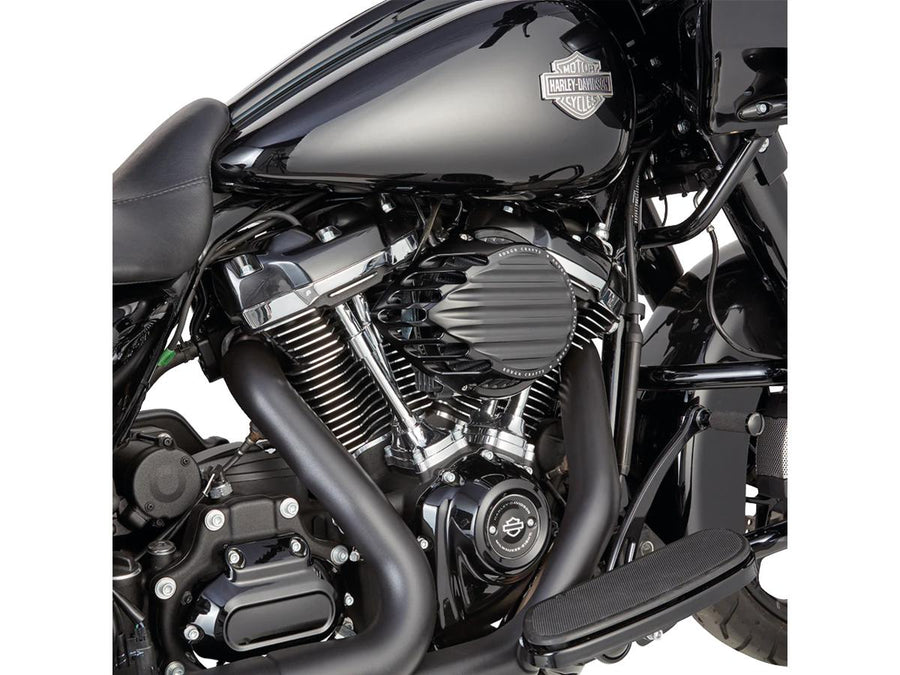 Harley Davidson Softail [2016-2017] -ribbed luchtfilter zwart geanodiseerd