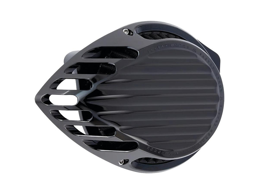 Harley Davidson Softail [2016-2017] -ribbed luchtfilter zwart geanodiseerd