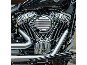 Harley Davidson Dyna [2000-2017]-Filtro de aire de la láminas de cromo - 0